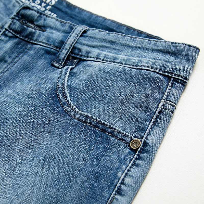 Vintage Wash Slim-Fit Denim Shorts