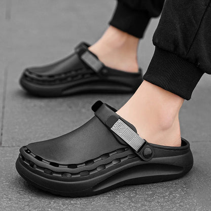 Strap-Detail Slip-On Minimalist Clogs