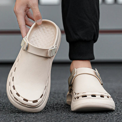 Strap-Detail Slip-On Minimalist Clogs