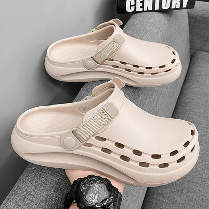 Strap-Detail Slip-On Minimalist Clogs