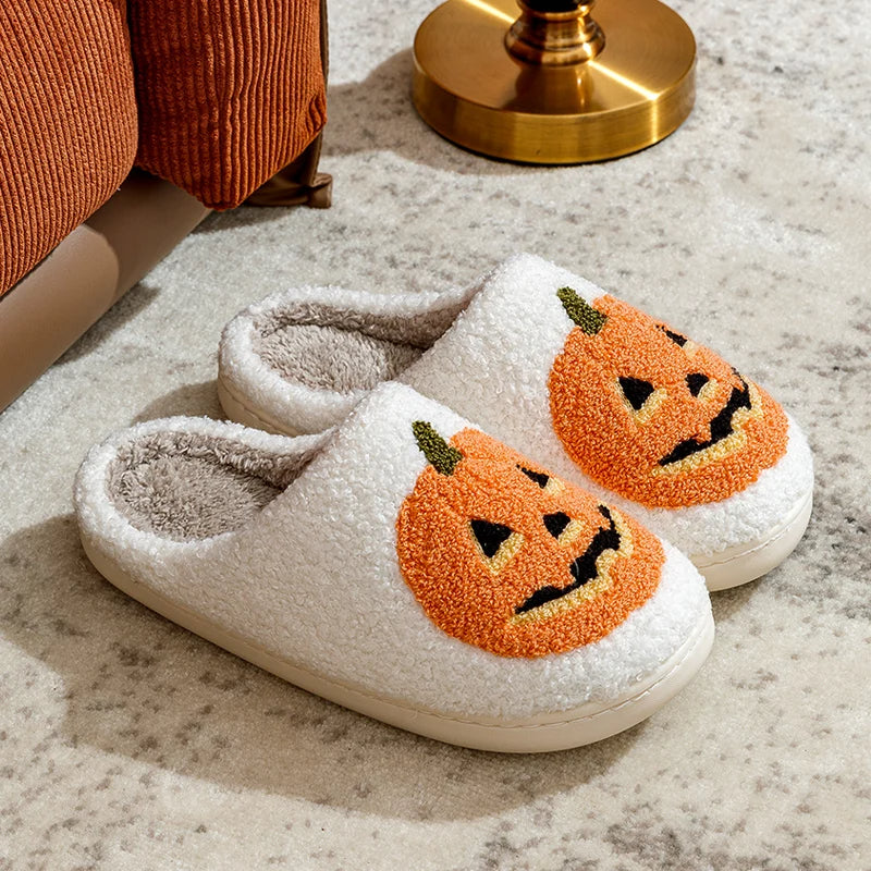 Pumpkin Plush Slippers