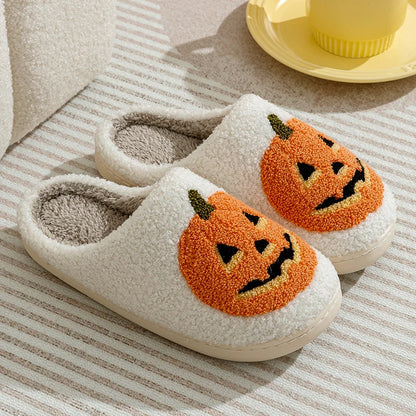 Pumpkin Plush Slippers