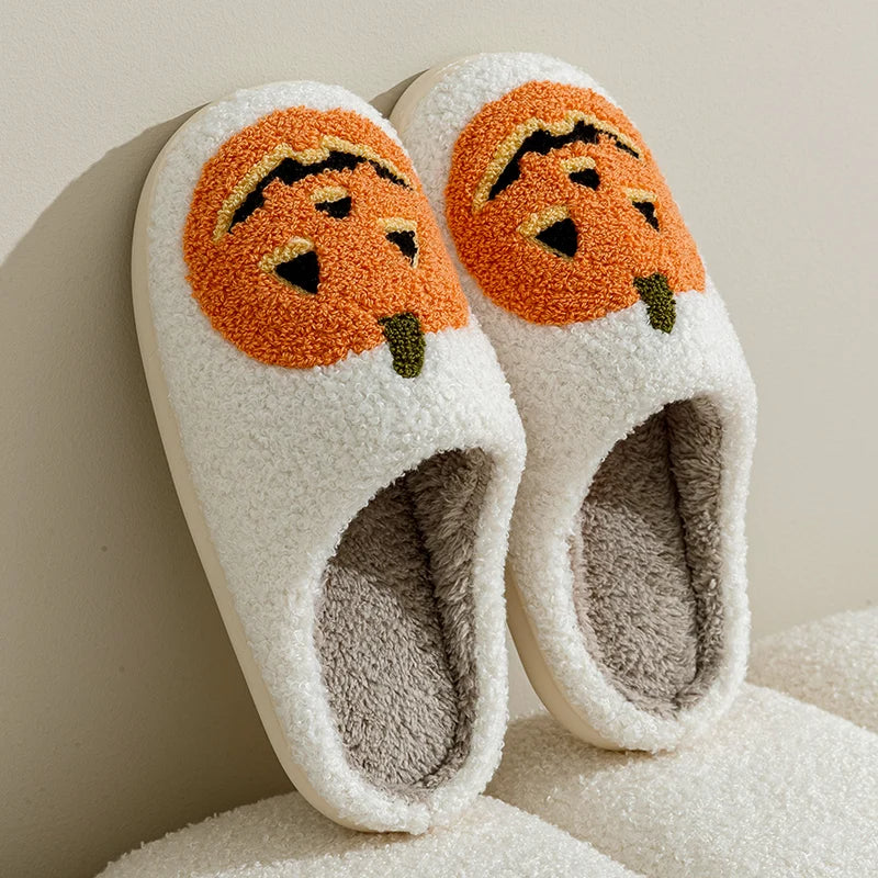 Pumpkin Plush Slippers