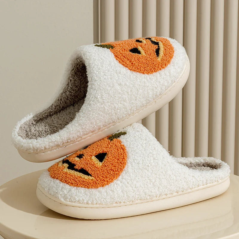 Pumpkin Plush Slippers