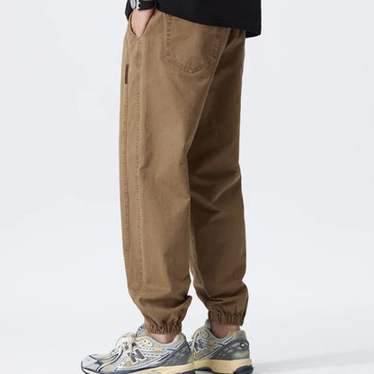 Washed Denim-Look Casual Joggers