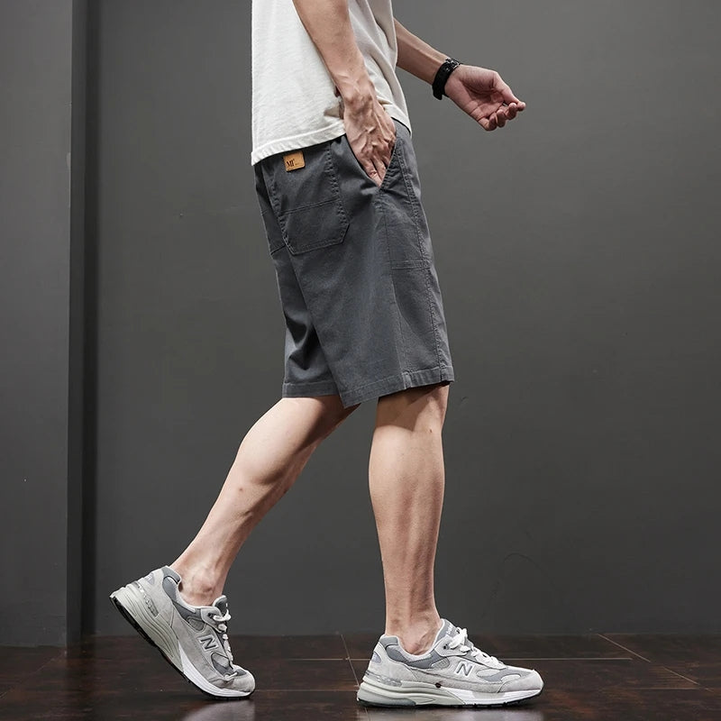 Lightweight Woven Knit Sport Shorts with Side Pockets