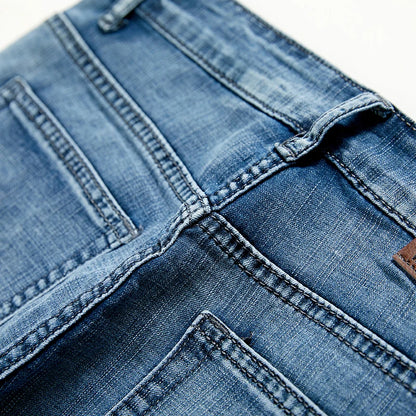 Vintage Wash Slim-Fit Denim Shorts