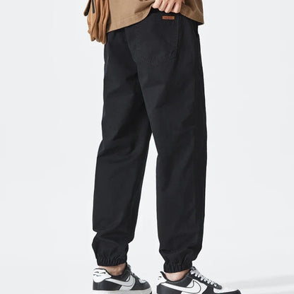 Washed Denim-Look Casual Joggers