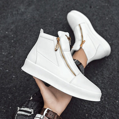 LuxeStride Leather High-Tops