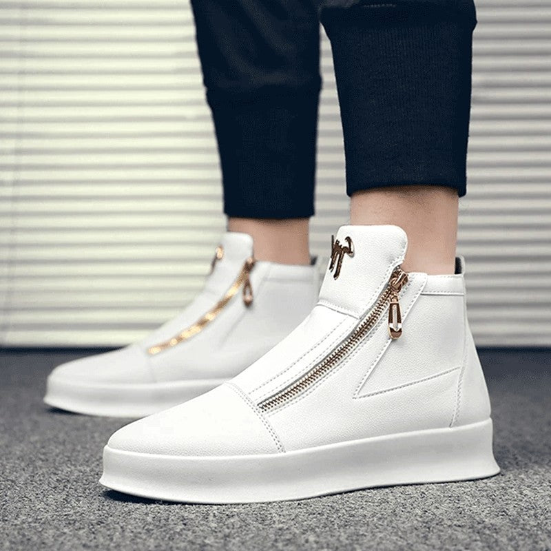 LuxeStride Leather High-Tops