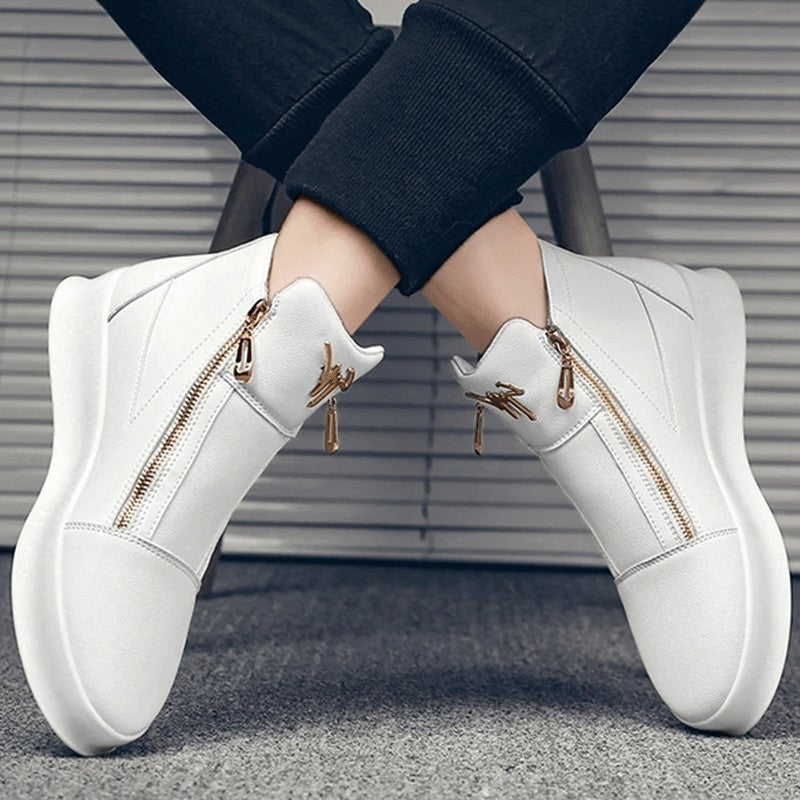 LuxeStride Leather High-Tops