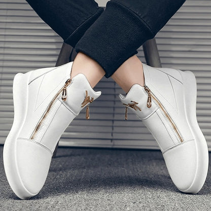 LuxeStride Leather High-Tops