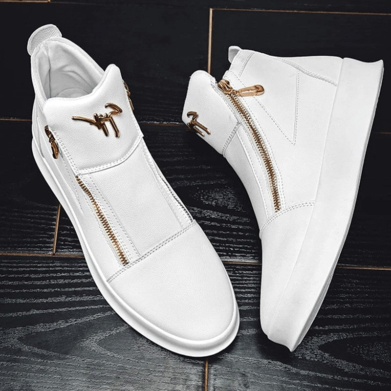 LuxeStride Leather High-Tops