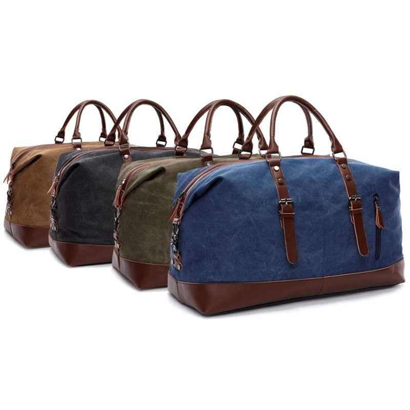 "Voyage Elegance" Canvas-Leather Weekender