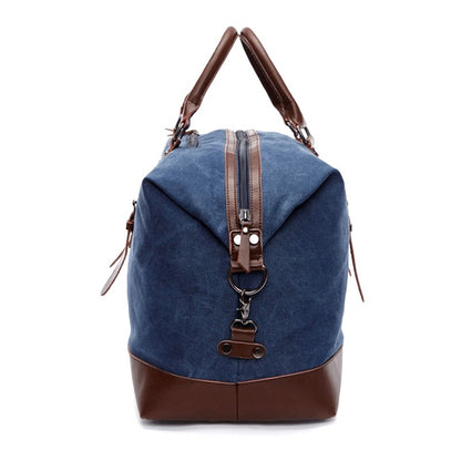 "Voyage Elegance" Canvas-Leather Weekender