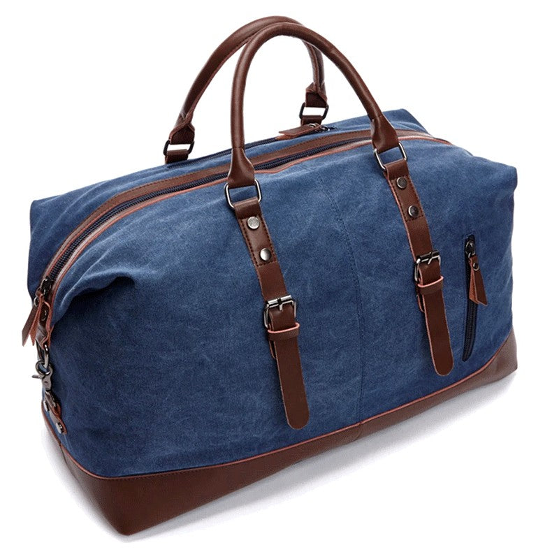 "Voyage Elegance" Canvas-Leather Weekender