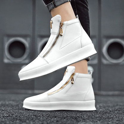 LuxeStride Leather High-Tops