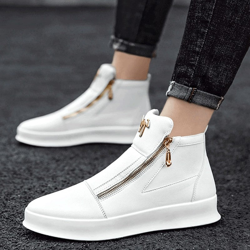 LuxeStride Leather High-Tops