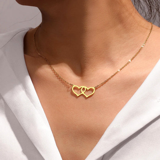 Twin Hearts Union Necklace