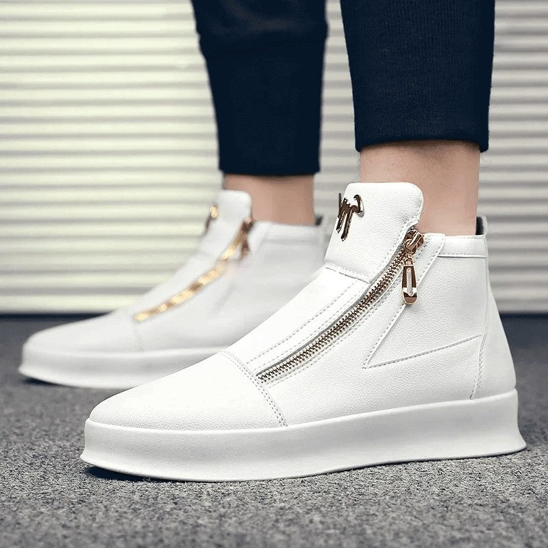 LuxeStride Leather High-Tops