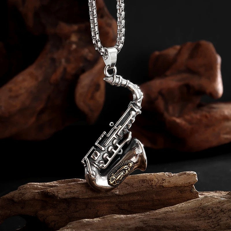 Sax Silhouette Amulet