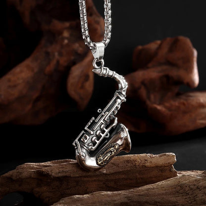 Sax Silhouette Amulet