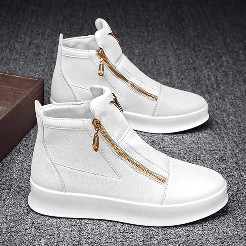 LuxeStride Leather High-Tops