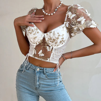 Luna Mesh Butterfly Top