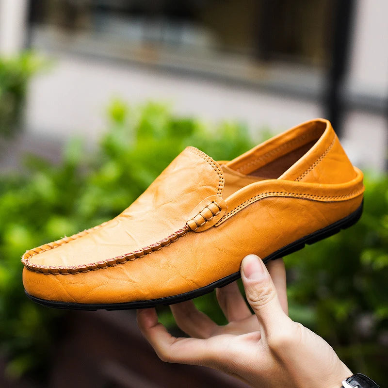 Genuine Leather Convertible Moccasin Loafers