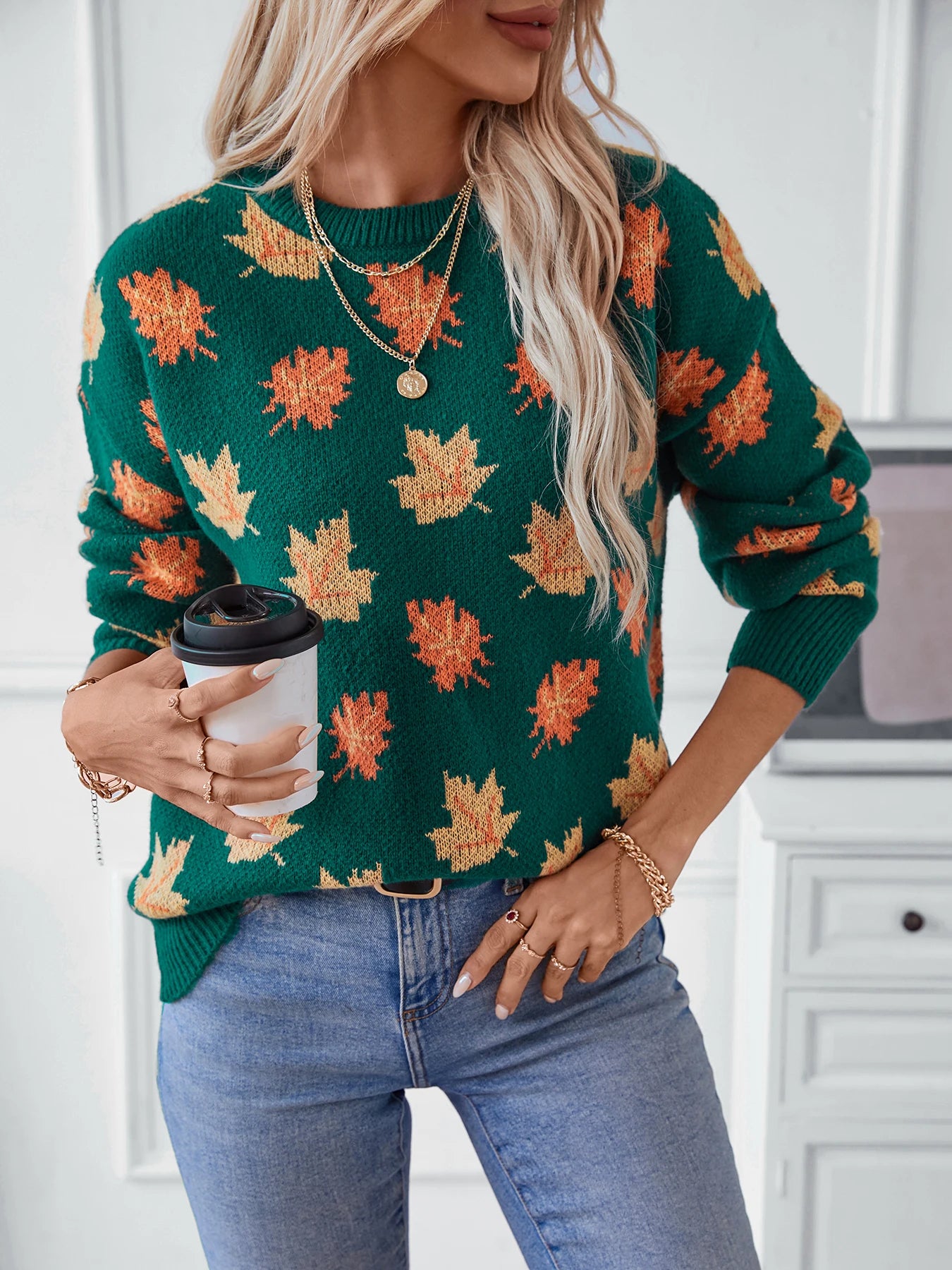 Harper Leaf Knit Sweater