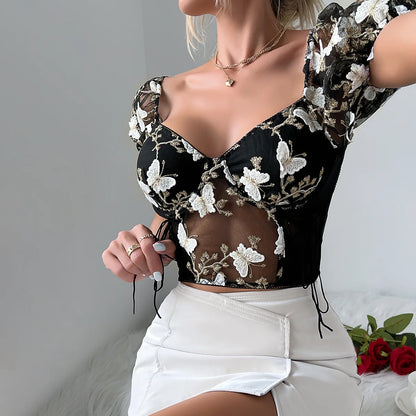 Luna Mesh Butterfly Top