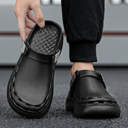 Strap-Detail Slip-On Minimalist Clogs