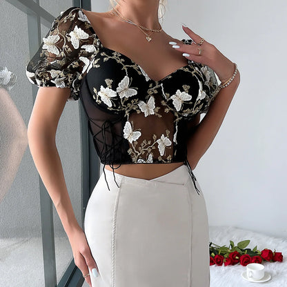 Luna Mesh Butterfly Top