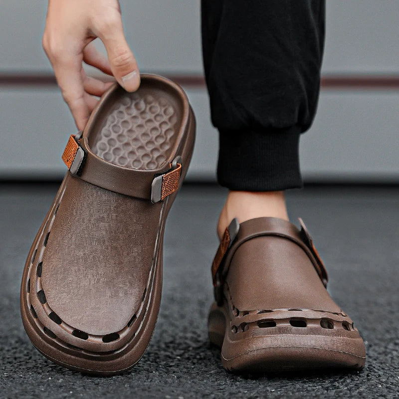 Strap-Detail Slip-On Minimalist Clogs