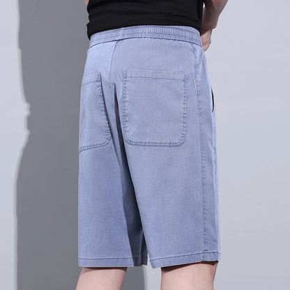 Vintage Brushed Fabric Shorts with Side Pockets