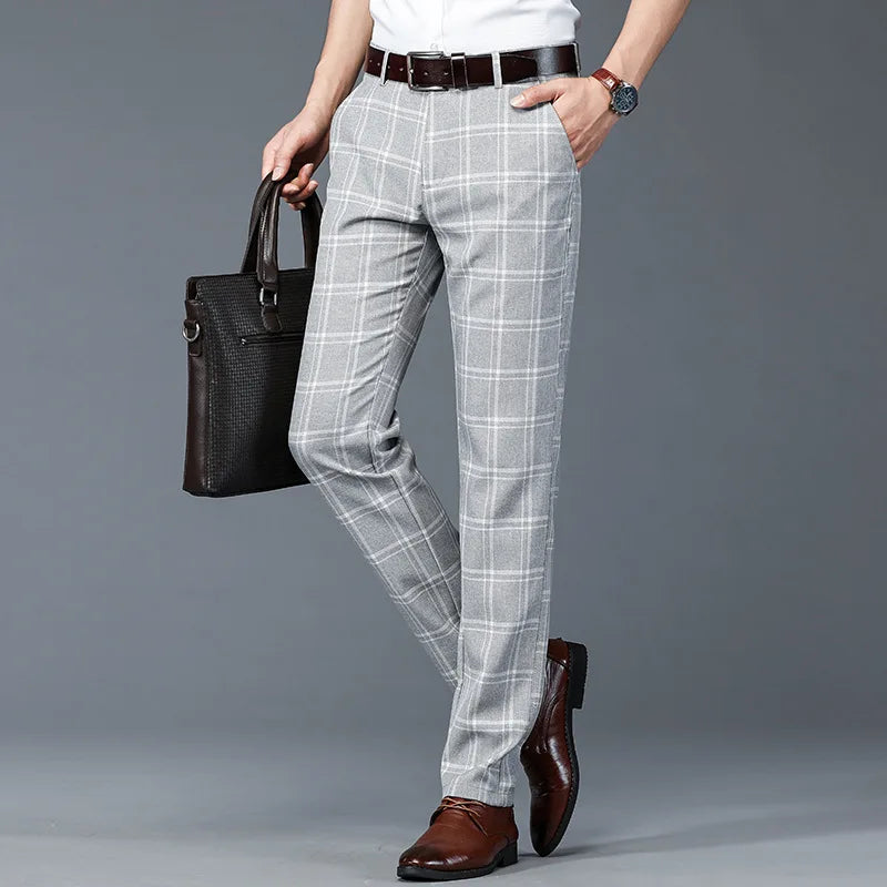 Classic Plaid Dress Pants