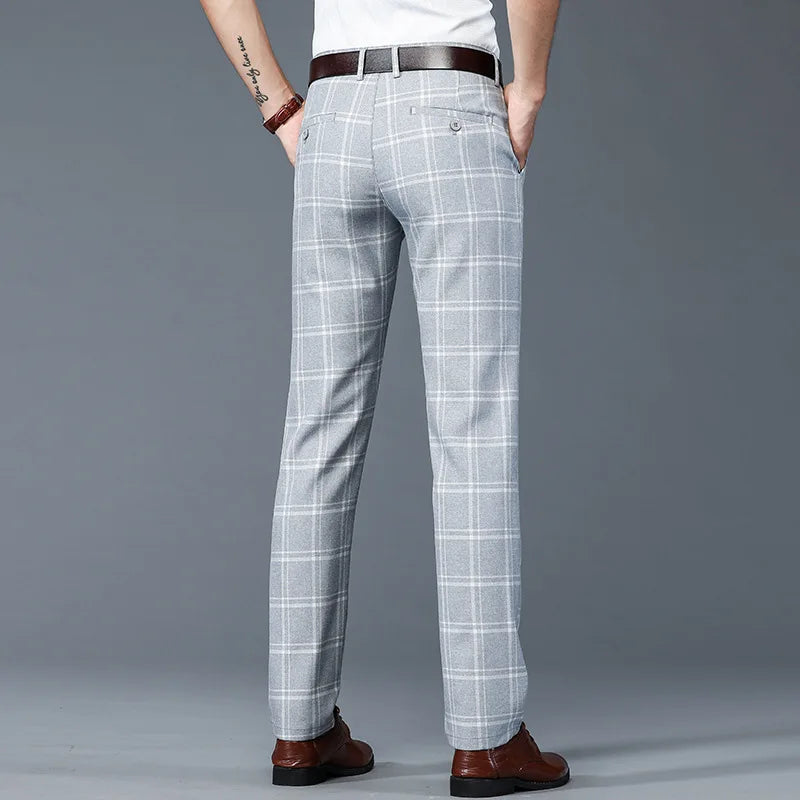 Classic Plaid Dress Pants