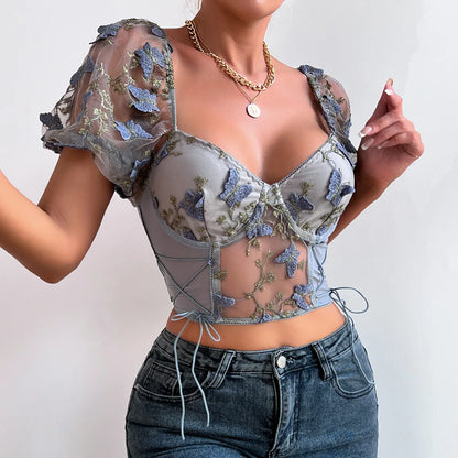 Luna Mesh Butterfly Top