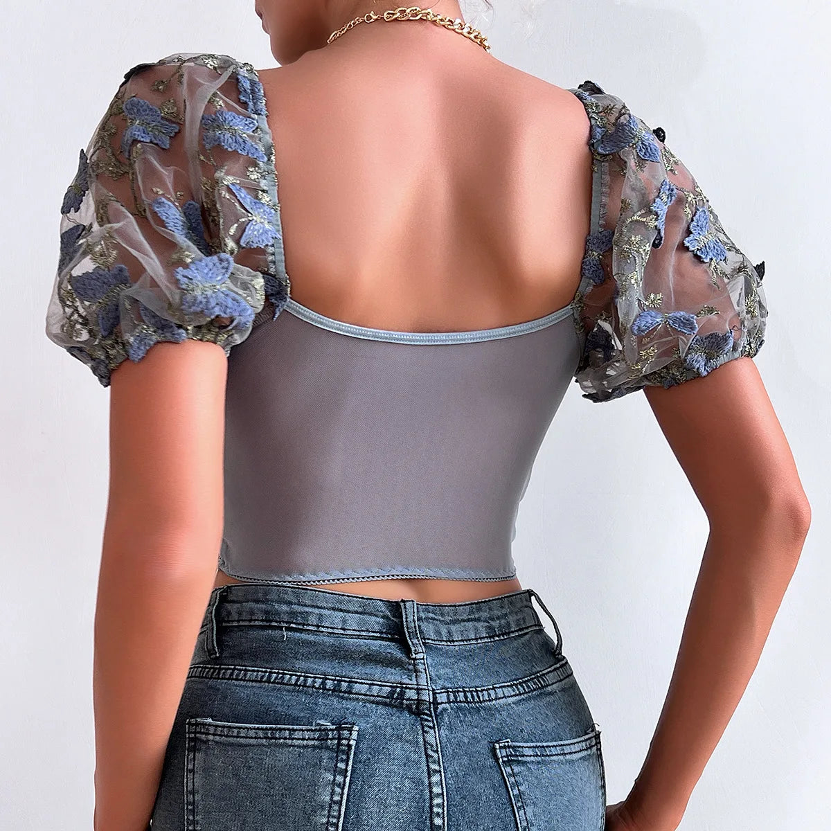 Luna Mesh Butterfly Top