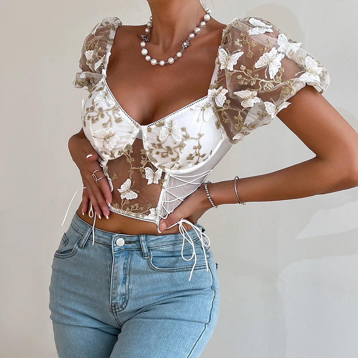 Luna Mesh Butterfly Top