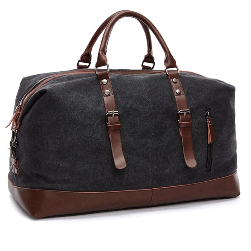 "Voyage Elegance" Canvas-Leather Weekender