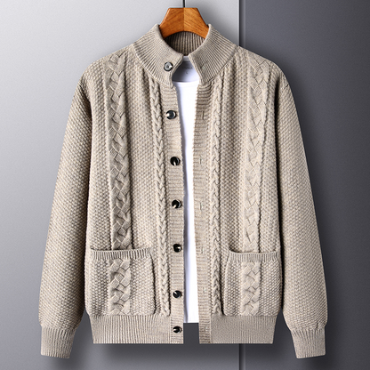 FrostPattern Wool Cardigan