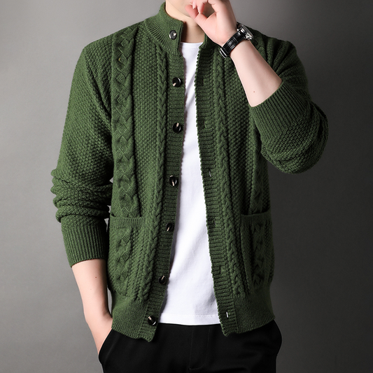 FrostPattern Wool Cardigan