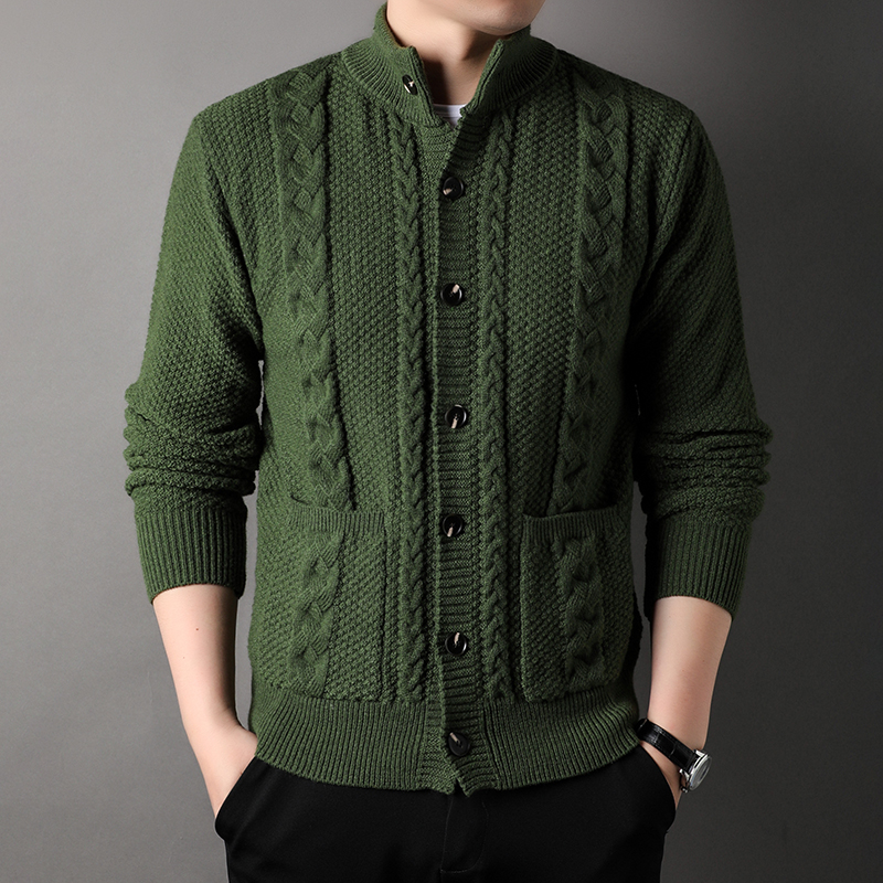 FrostPattern Wool Cardigan