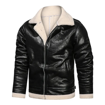 FrostGuard Faux Leather Jacket