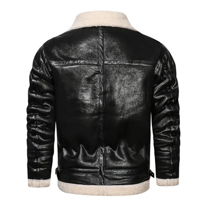 FrostGuard Faux Leather Jacket